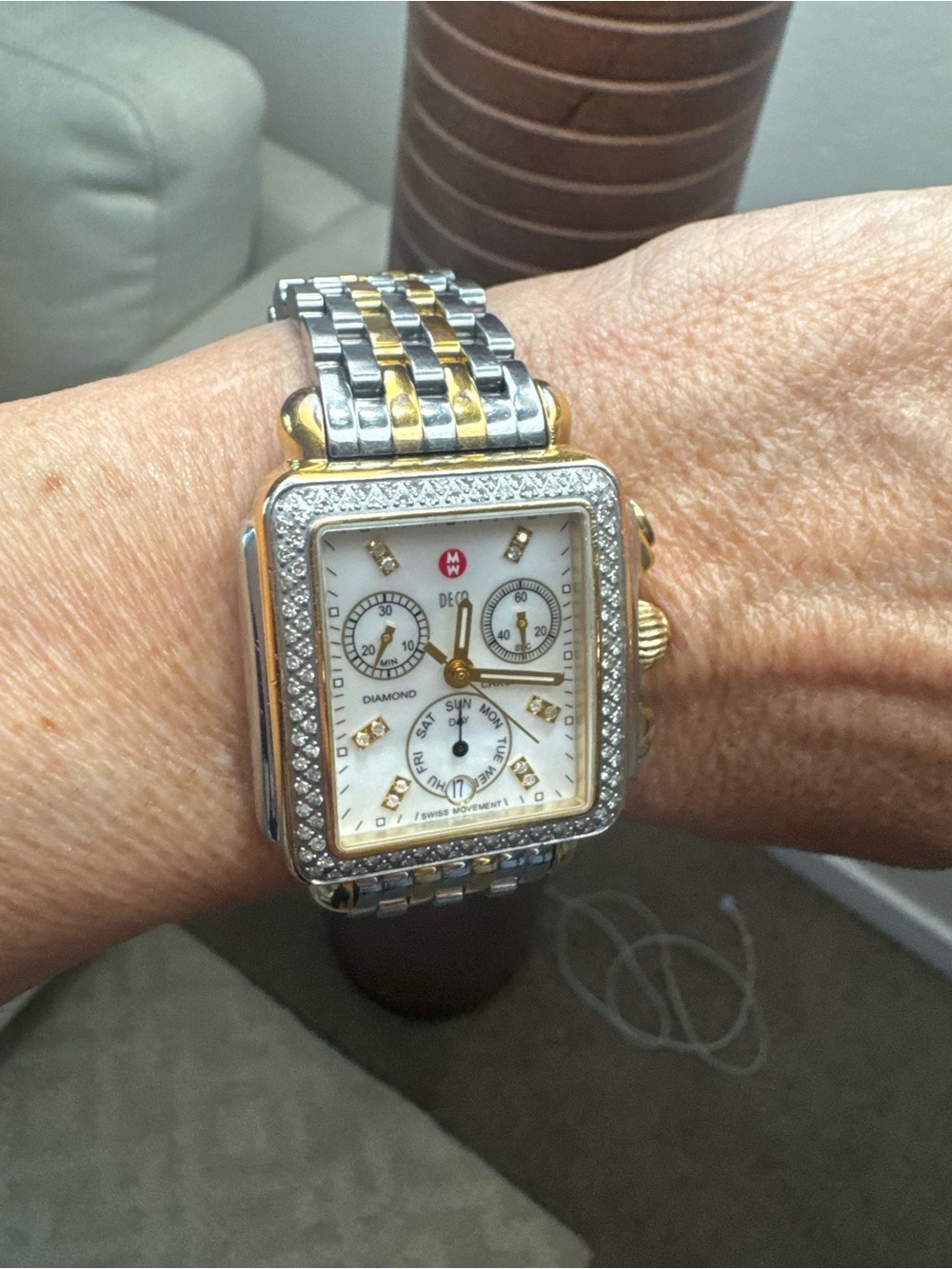 AUTHENTIC Michele Diamond Bezel Watch